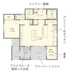 17坪プラン間取り図